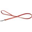 Hondenriem van leer 100cm x 12mm rood