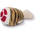 Pluche hondenspeeltje drumstick tijger 12.5 cm