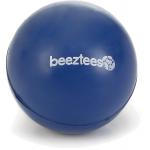 Rubber bal massief hondenspeeltje blauw 4.5 cm