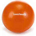 Rubber bal massief hondenspeeltje oranje 9 cm