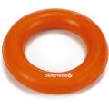 Rubber hondenspeeltje ring massief oranje 9 cm