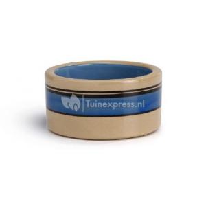 Keramiek eetbakje met blauwe rand