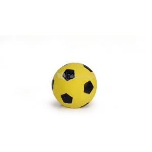 Latex voetbal zwart/geel hondenspeelgoed